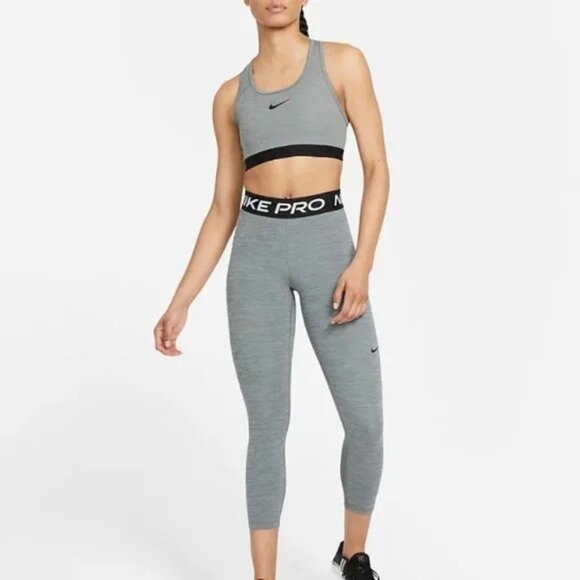 Nike Pro 365 Dri-Fit Leggings Mid Rise Size Small Gray Women's - Picture 2 of 8
